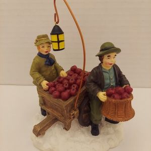 Village Square Mervyn's 1998 Couple selling Apples w/Cart